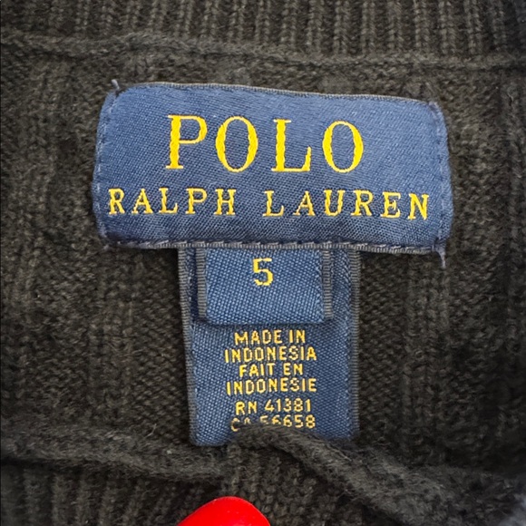 Polo by Ralph Lauren Girls’ Cable Knit Cardigan, sz 5 - Picture 2 of 8